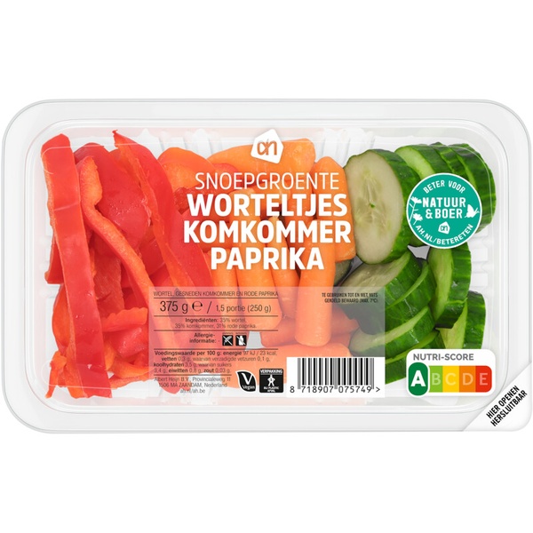 AH Snoepgroente wortel komkommer paprika